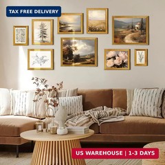 TWING 4×6 Picture Frames Gold, Display Pictures 3×5 with Mat or 4×6 Without Mat,
