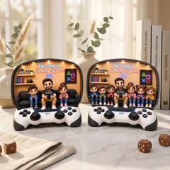 Personalized Dad And Kids Gaming Wooden Block Father’s Day Gift Gamer Decor
