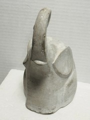Ceramic Elephant Gray Distressed Three Hands Corp 8” See Pictures For Details