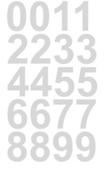 1″ Inch Premium Reflective Mailbox Number Vinyl Decal Sticker Sheet (White)