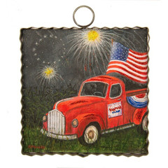Mini Patriotic Firework Farm Print /The Round Top Collection