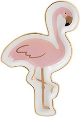 Slant Collections Ceramic Shaped Trinket Tray 6 Inches – Flamingo