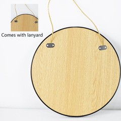 11.8 inch Small Black Round Wall Mirror for Bathroom, Entryway, Living Room