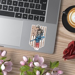 US Flag Army Soldier – Vinyl Decal Sticker – Car Window Laptop – ebn7948