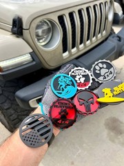Custom Jeep Emblem – Wrangler Compass Grand Cherokee Badge w/ Your Text