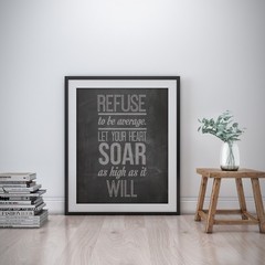 Refuse Average Inspirational Wall Art Print Motivational Quote Poster Decor Gift