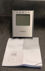 Brookstone 5 in 1 Sensor Travel Clock Time Temp Date Alarm Timer New Pre-Owned