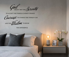 GOD Grant ME The Serenity Prayer Bible Art Quote Vinyl Wall Stickers Decal Décor