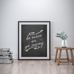 Be Nice Inspirational Wall Art Print Motivational Quote Poster Decor Gift Home