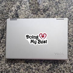 Doing My Best Vinyl Sticker Motivational Quote Heart Sticker Cute Positive Decal