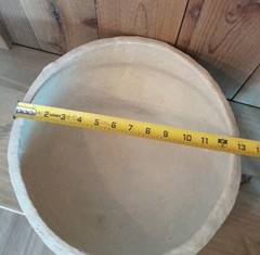 13″ Paper Mache Stone Look Bowl Organic