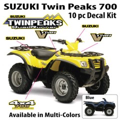 Suzuki TwinPeaks 700 4×4 OEM ATV Tank Decal Sticker Emblem King Quad QuadRunner