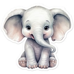 Cute Baby Elephant – Vinyl Decal Sticker – Car Window Laptop – ebn11217