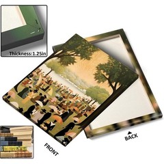 Juneteenth Celebration Canvas Wall Art: African American Retro Park Artwork