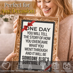 Motivational Quotes Wall Art Framed Poster 11×17 Office Gym Decor Gift