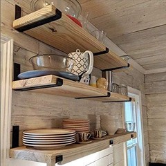 Shelf Bracket, Heavy Duty Floating Shelf Brackets 10-Inch Long, 4-Pack Bracke…
