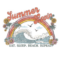 SUMMER LOVIN Sublimation Print Ready to Press, Heat Transfer YOU PICK YOUR SIZE