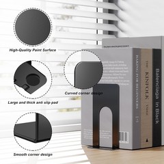 Optomni Book Ends, 3 Pairs of Small Bookends for Shelves, 3.9 x 2.8 × 5.2 in,…