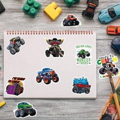 100PCS Monster Truck Stickers Truck Car Stickers for Kids Truck Stickers Water