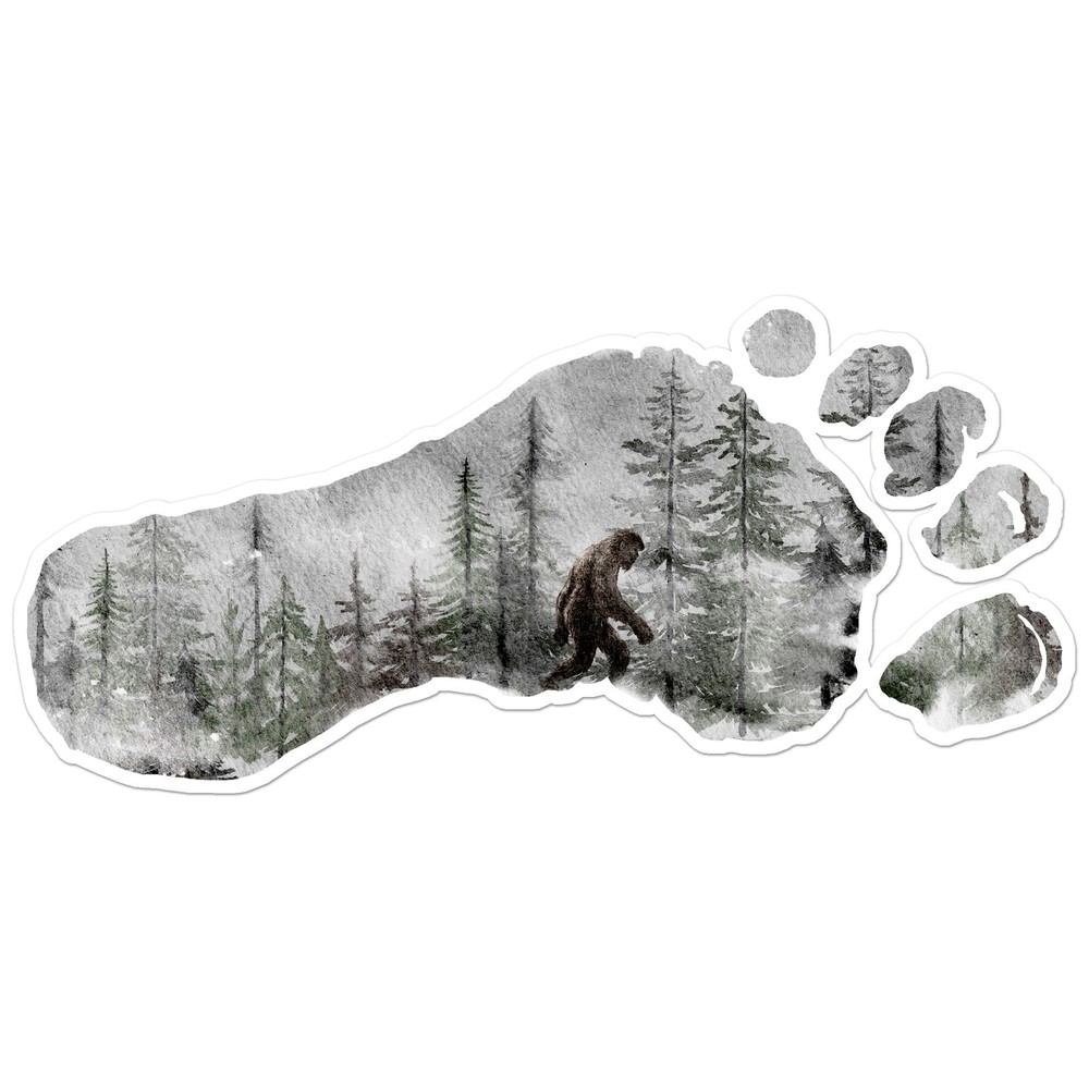 Footprint Squatch Bigfoot – Vinyl Decal Sticker – Car Window Laptop – ebn9219