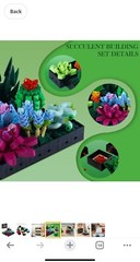 Succulent Flower Plant Bonsai Pots Botanical Building Set Gift Home Office Decor