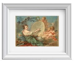 Vintage Angels Wall Art Print French Typography ~ Allegory of Painting ~ Giclee