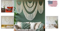 Extra-Large Macrame Wall Hanging – Soft Boho Yarn Art for Weddings & Nurseries