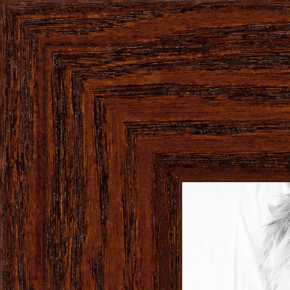 ArtToFrames 1.5″ Custom Poster Frame Brown Walnut Stain on Oak Wood 4105 Large