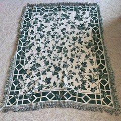 Crown Craft Tapestry Throw Ivy Trellis Green Cotton 48×60″ jacquard Trailing Ivy