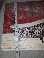 Renew Time Leopard Claw Foot Tub Canvas Print 12 X 12 Bathroom Picture