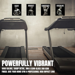 Discipline Focus Mindset Confidence Gym Wall Poster Art Print Home Decor Workout