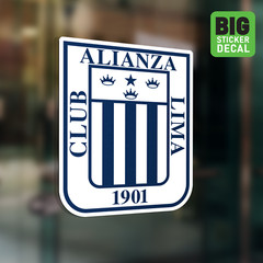 Alianza Lima Peru Big Laminated Vinyl Sticker Car Decal Calcomania Carro