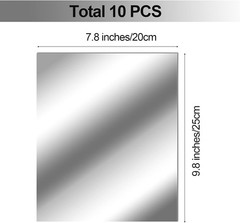 Frameless Flexible Mirror Sheets – 8×10 Inch Stickers for Elegant Wall Decor
