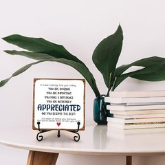 Inspirational Gifts for Women Men, Desk Decor Friend Coworker White