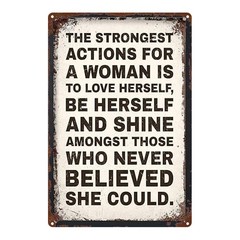 Metal Sign Women’s Slogan Tin Art 8×12 Inches