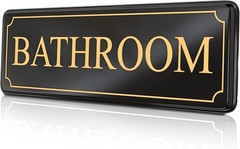 Bathroom Door Signs for Home Office and Business – Restroom Sign cute bathroom
