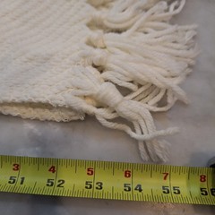 Vintage Throw Blanket Unisex 44″ x 56″ Cream Pink Floral Woven Cottagecore Kids