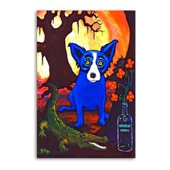 Blue Dog George Rodriguez Canvas Art Home Decor Poster