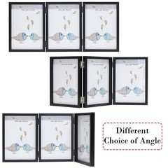 4×6 Hanging Picture Frames with Real Glass and Hemp Rope Displays 4 Photos