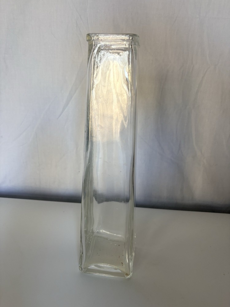 Clear Glass Flower Arrangement Bud Vase 15” Inches Tall Column Shape