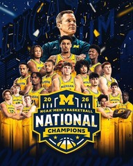 Michigan Wolverines 2026 NCAA Men’s Basketball National Champions poster