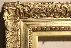 FRENCH BAROQUE FITS 16X20 OR 18X22 PICTURE FRAME ORNATE WOOD GOLD GILT BARBIZON