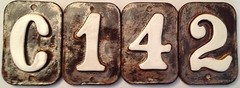 Custom Tile House Post numbers. 80 glaze options free shipping. Applewood Pot.