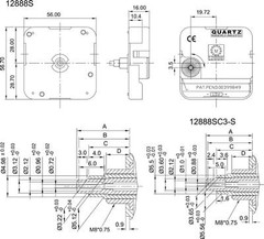 12888 Young Town Quartz Clock Movement Original Youngtown 12888 models