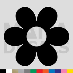 Flower Vinyl Die Cut Decal Sticker – Daisy Garden Plant Bloom