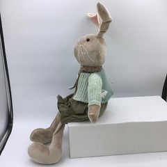 Bunny Rabbit Easter Hobby Lobby Shelf Sitter Boy Brown Green Clothes Weighted
