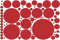 Rapid Vinyl 69 Random Various Sized Polka Dot Vinyl Decal Stickers Removable