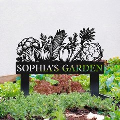Vegetable Garden Stake Personalized Custom Name Veggie Patch Decor Gift