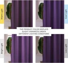 Purple Room Darkening Velvet Curtains, 84 inch Long, Living Room Back Tab & Rod