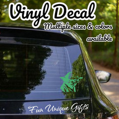 Yoda Vinyl Decal Sticker -Multiple Colors & Sizes- SHIPS FREE!
